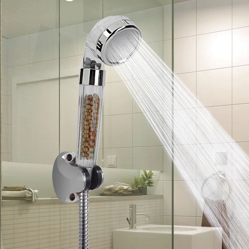 Three-Speed Adjustable Nozzle Booster Handheld Bathroom Shower Removable And Washable Anion Filter Shower Bathroom Accessories shower head filter shower head shower nozzle shower water filter