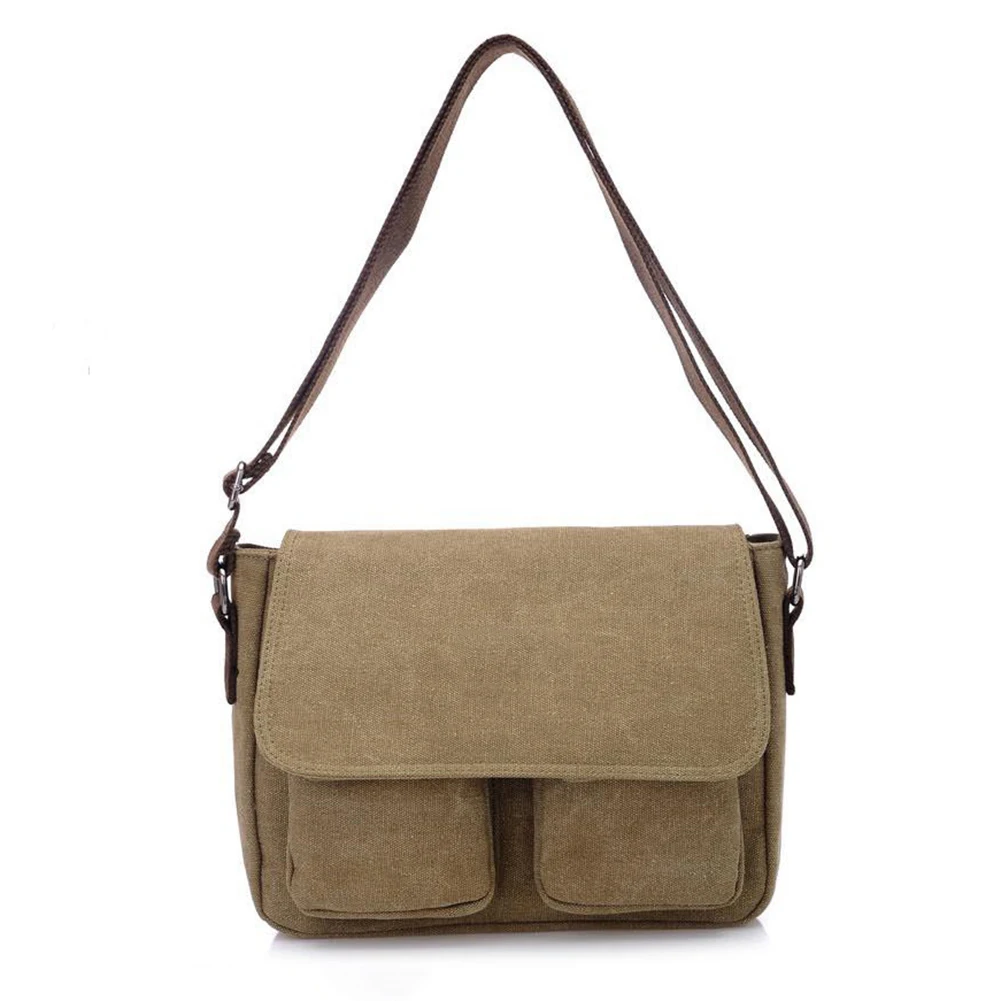bolsos mujer de marca famosa Retro Men Solid Color Mulit Canvas Crossbody Shoulder Bag Messenger Pouch