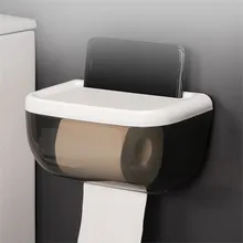 Многофункциональный держатель для туалетной бумаги, пластиковый ящик для тканей, стеллаж для хранения, настенный держатель для кухонных рулонов, полка, водонепроницаемый