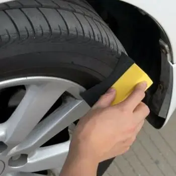 

1/3Pcs Car wash U-Shape Tire Wax Polishing Compound Sponge ARC Edge Sponge Tyre Brush car Cleaning products for car accessorie