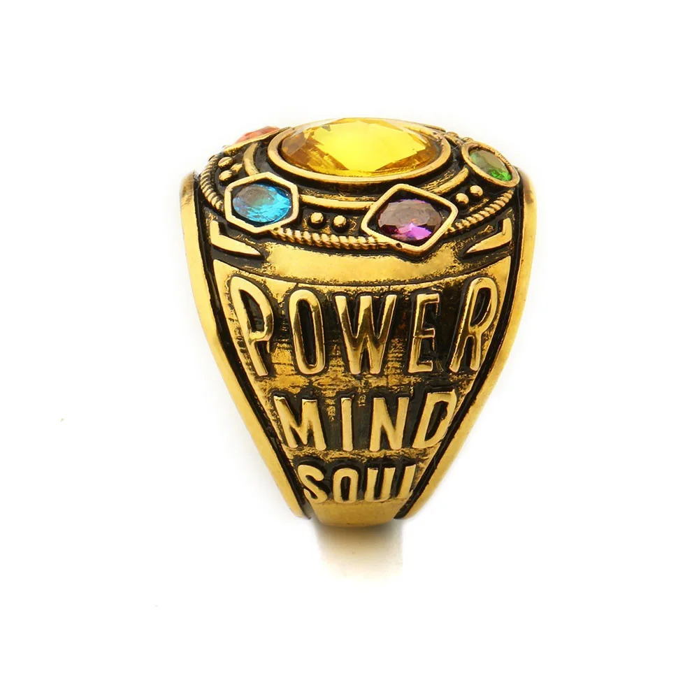 New Fashion Men's Power Ring Infinity Wars Thanos   Cosplay Alloy Ring Jewelery  Infinity Wars Thanos Jewelery Letter Men's Ring