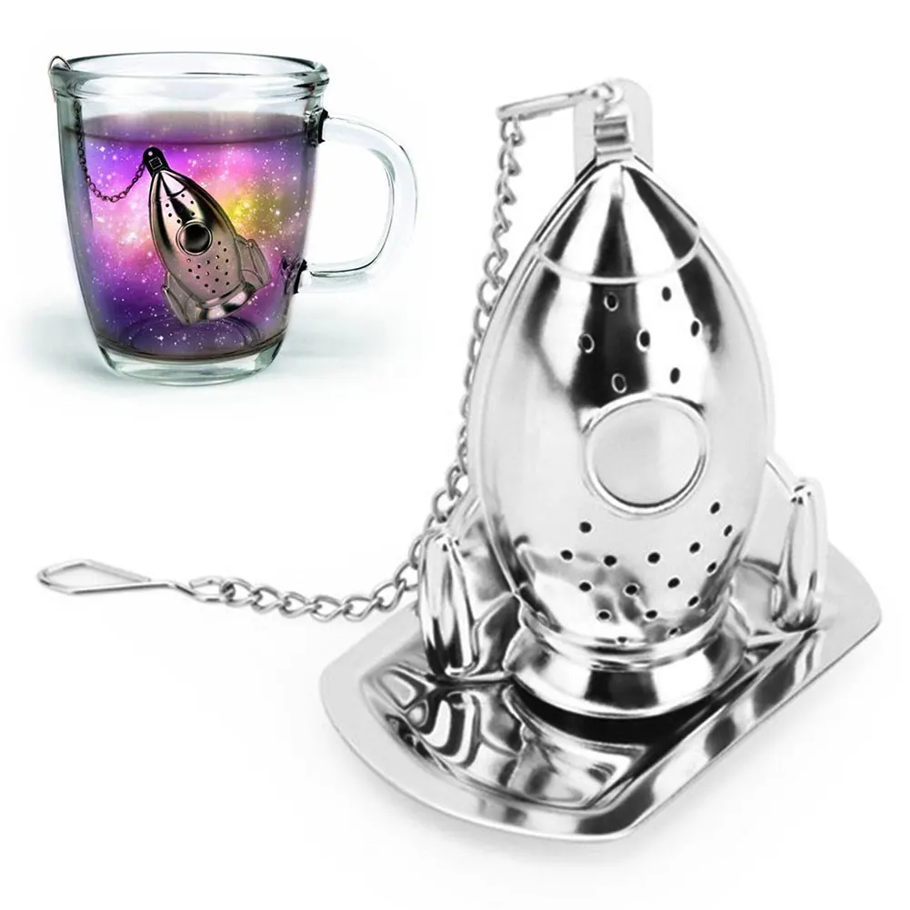 Домашний чайный сито аксессуары многоразовый Многофункциональный кухонный гаджет из нержавеющей стали сетка для заварки в форме листа ракета