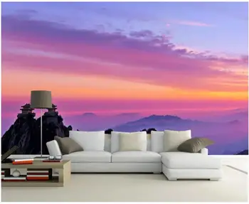 

3d silk wallpaper custom photo Sunset clouds beautiful landscape sky clouds home decor living room wall paper for walls 3 d