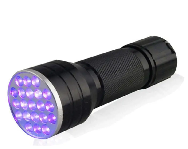 

Purple Light Flashlight 21Led Cash Detector Lamp Uv Uv Detection Pen Small Portable Fluorescent Detection Lamp for Outdoor