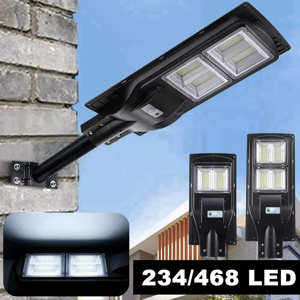 

LED Solar Street Light 80W 120W Outdoor Lighting Wall Lamp Solar Powered PIR Motion Sensor Light Remote Control for Garden Yard