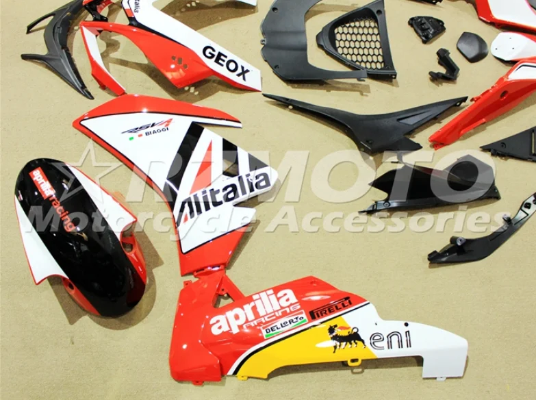 Литьевая Форма ABS Обтекатели комплект подходит для Aprilia RSV4 1000 2009- 09 10 11 12 13 14 на заказ оранжевый белый