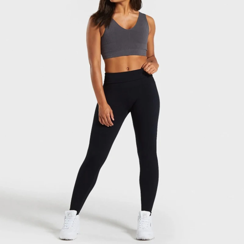 2 piece workout clothes for women gym set power down seamless leggings sport women fitness yoga set active wear gym clothing