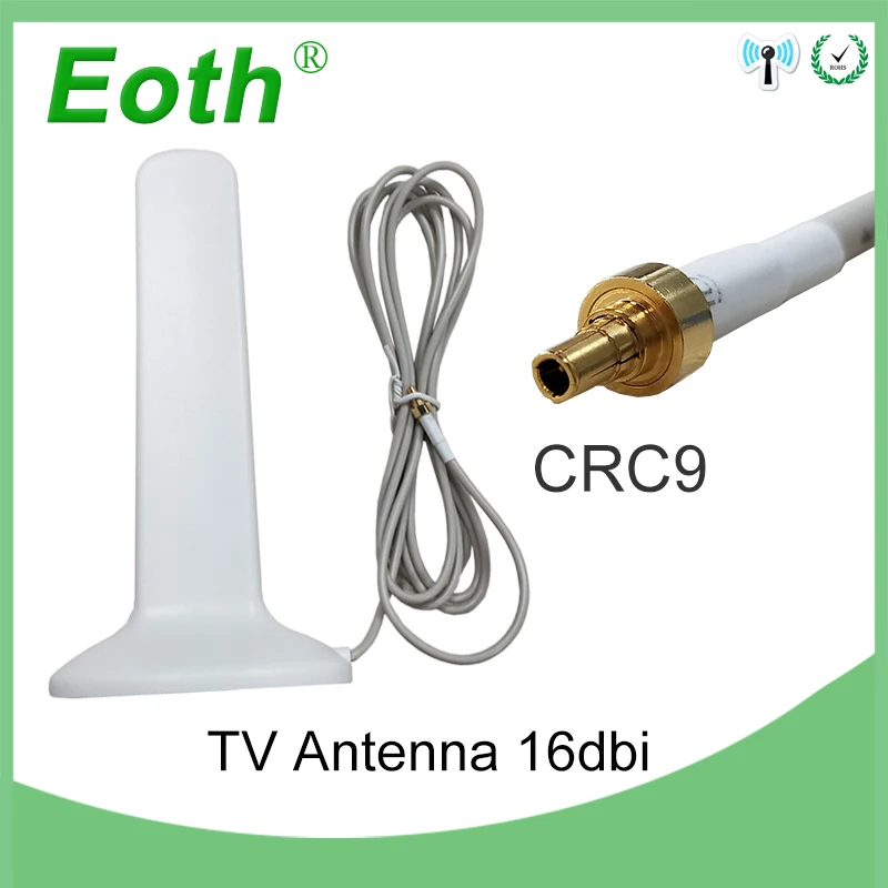 Антенна Eoth 3G 4G LTE разъем CRC9 16 дБи с удлинителем 2 м 3g внешняя антенна для модемного