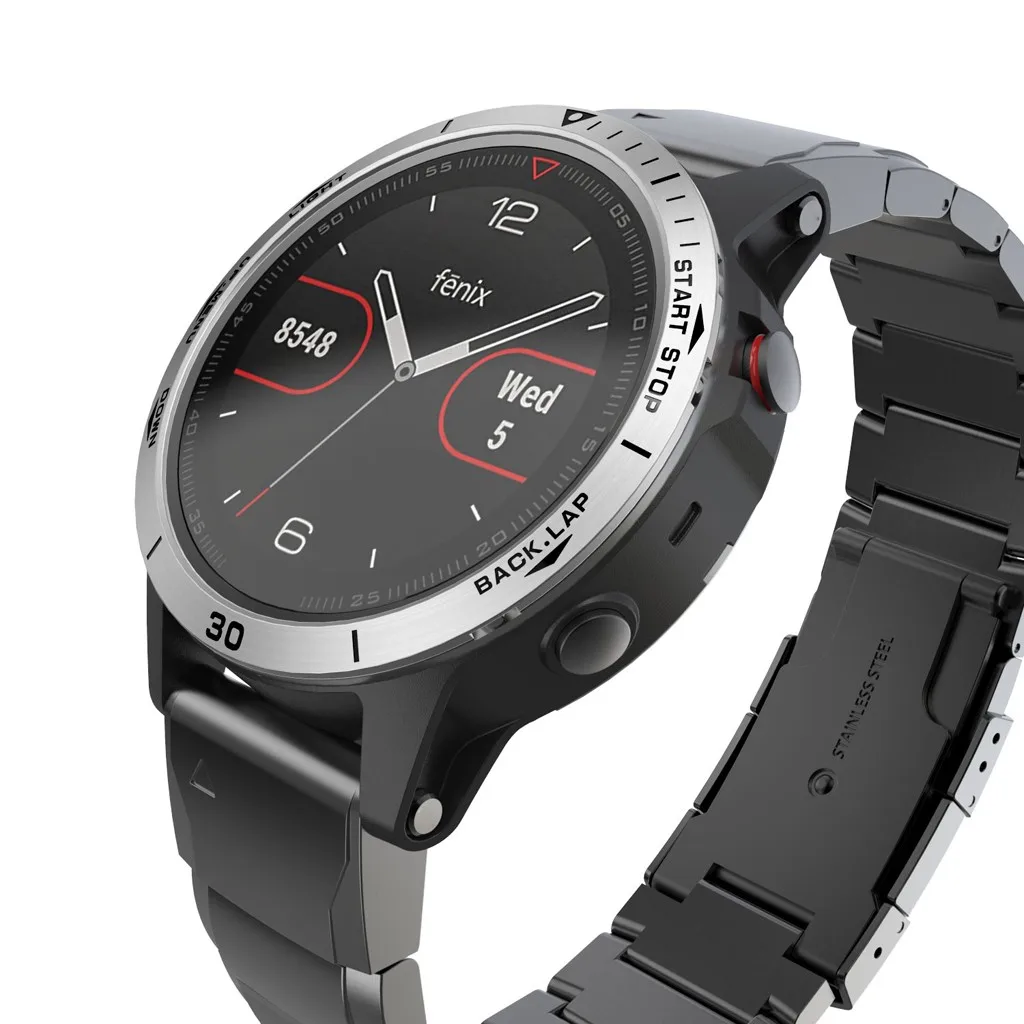 45# для Garmin Fenix 5/Fenix5 Plus, ободок, кольцо, клейкая крышка, нержавеющая сталь, аксессуары для умных часов, защитный чехол