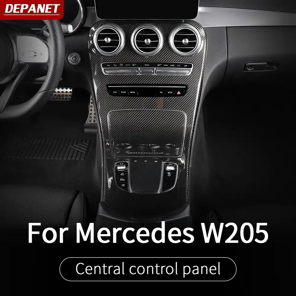 Panel De Control Central Para Mercedes W5 Amg Coupe Interior Embellecedor C63 Accesorios Clase C W5 21 Pegatinas Interiores Automotrices Aliexpress