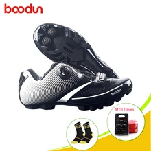 BOODUN, дышащий материал, профессиональная самоблокирующаяся обувь для горного велосипеда ciclismo, обувь для велоспорта MTB, нескользящая обувь для гонок на велосипеде