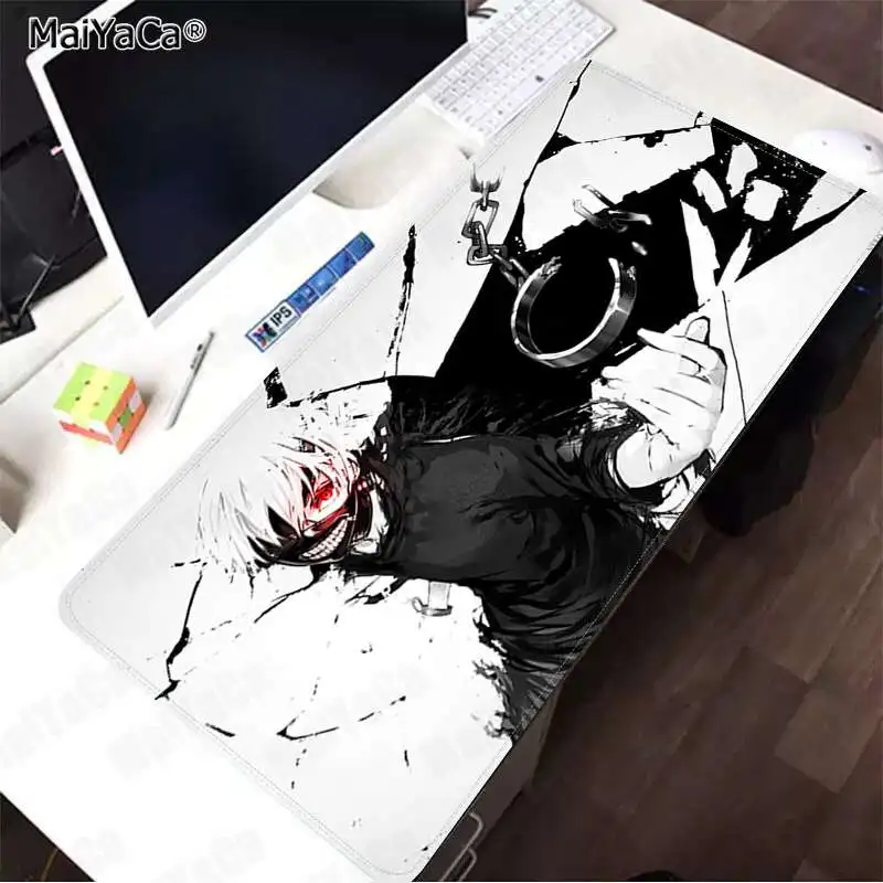 Lock Edge 30x80cm MaiYaCa анимэ tokyo ghoul типа сделай себе сам дизайн игровой с узором Мышь pad Скорость/Управление версия большой игровой Мышь Pad - Цвет: Lock Edge 30x80cm