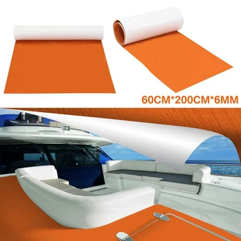 

1 Roll 60x200Cm Self Adhesive Eva Boat Yacht Marine Flooring Faux Imitation Teak Decking Sheet Pad Foam Floor Mat Eva Foam
