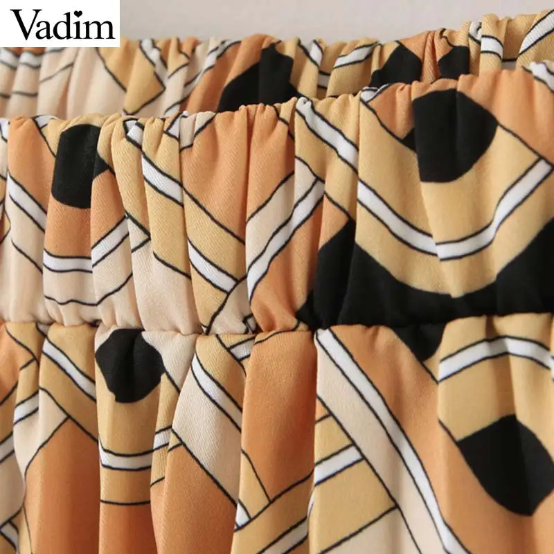 Vadim womem/Модная плиссированная юбка с цепочкой и эластичной резинкой на талии в