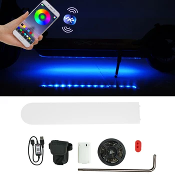 

BIKIGHT Electric Scooter Transparent Chassis LED Night Colorful String Light Smart bluetooth Stepless Dimming Lamp Lantern Decor