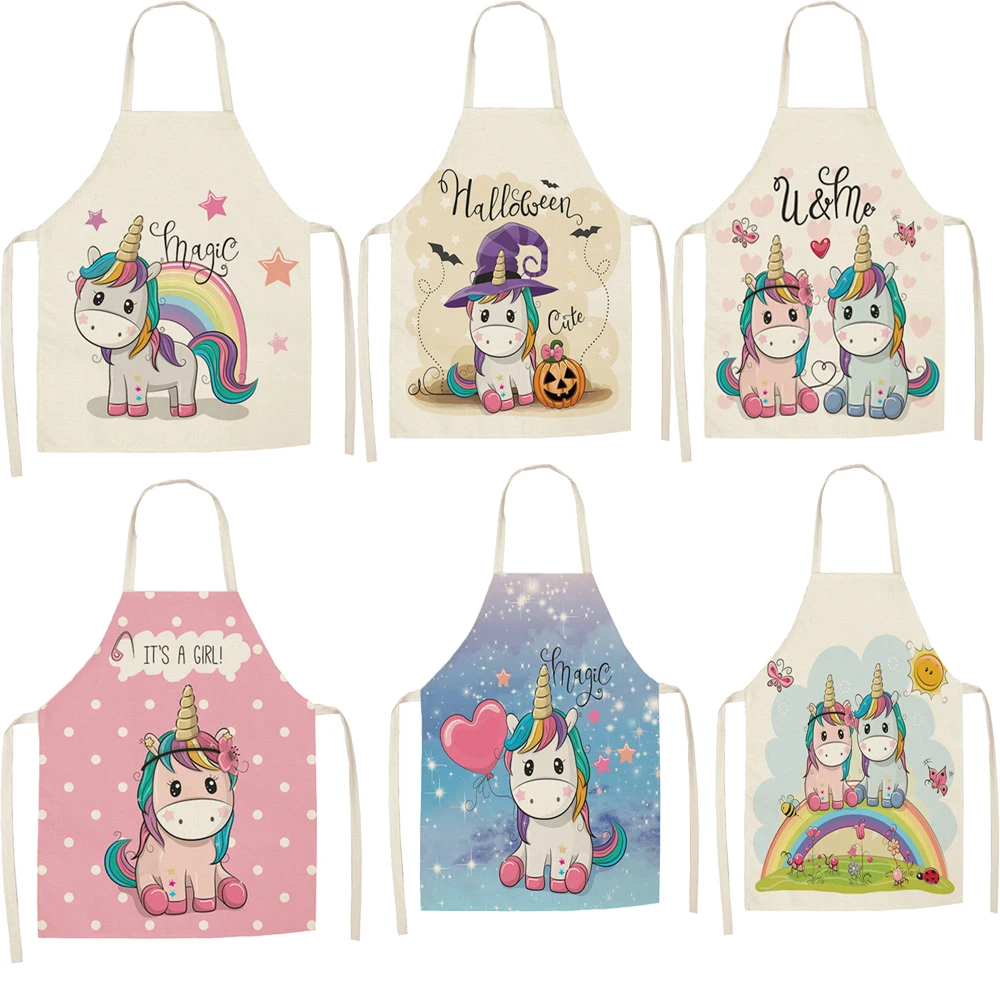 Tablier Peinture Enfant 2 Pièces Licorne Tablier Cuisine Enfant Tablier