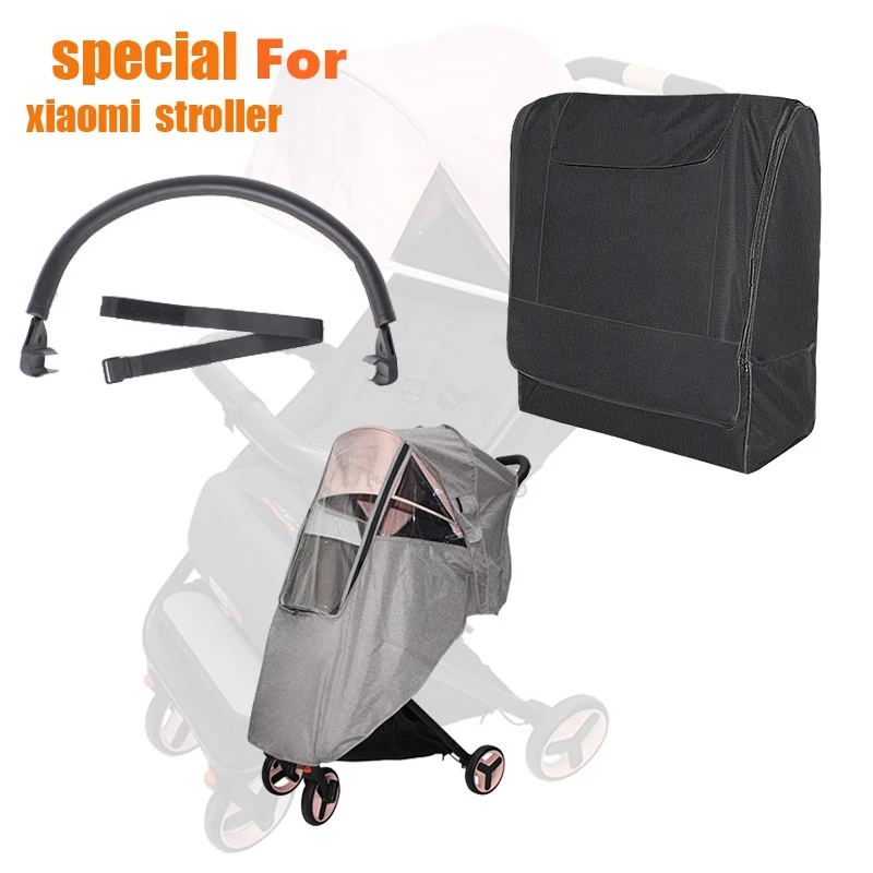 Trolley Armrest For Xiaomi Baby Strollers Mosquito Net Rain Cover Storage Bag Infants Pushchair Pram Handle Stroller Accessories baby stroller accessories box