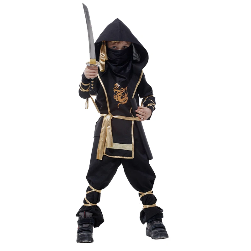 Ninja Costume Kids Martial Arts Cosplay Halloween Fancy Dress Boy Party Decorations Supplies Uniforms |