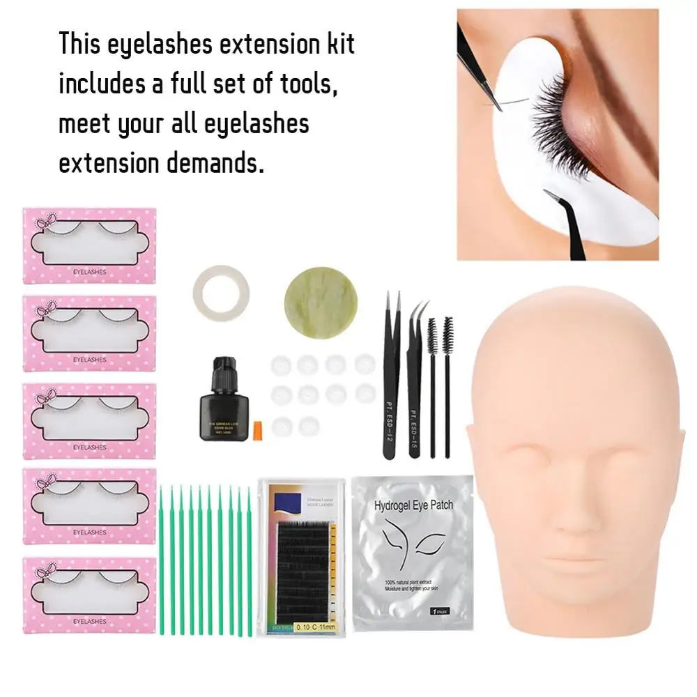 

Natural 11pcs / Set False Eyelash Claw Kit, Cleansing Tweezers Clamps with Black Eyelashes Long and Thick Waterproof