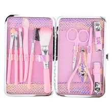 Маникюрный 11 шт. машинка для стрижки ногтей бровей Обрезка Многофункциональный маникюрный макияж инструменты набор акриловых ногтей набор инструментов