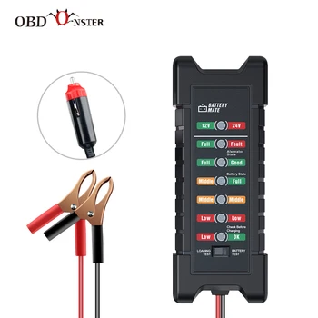 

Car Battery Tester Digital Alternator Test 24V Quick Cranking Cigartte 7 LED Lights Car Diagnostic tools Battery Tester For Car