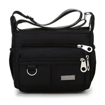 

Women's Fashion Solid Color Zipper Waterproof Nylon Shoulder Bag Crossbody Bag