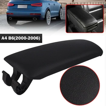 

Leather Car Armrest Latch Cover For Audi A4 B6 B7 4DR 2001-2008 Center Console Arm Rest Storage Box Lid Cover Auto Accessories
