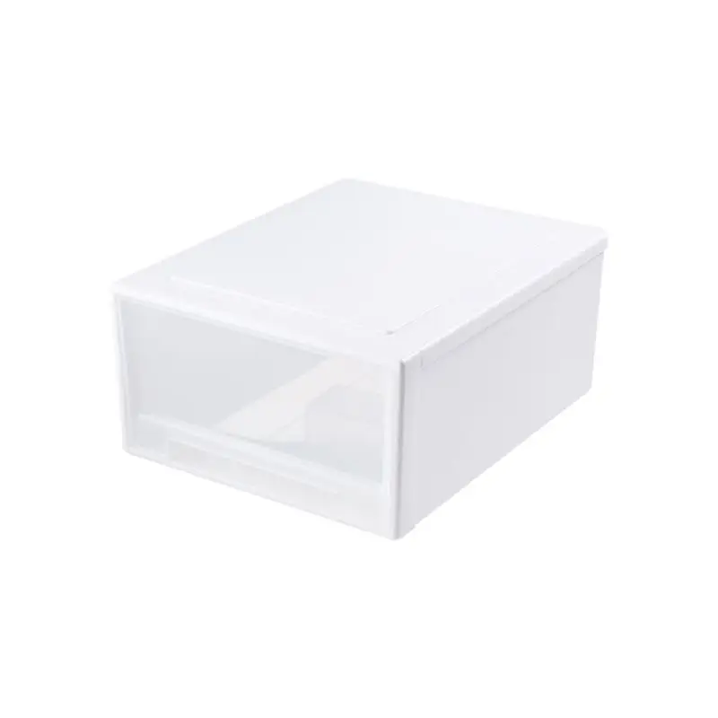 Штабелируемый ящик коробка органайзер для обуви утолщенный прозрачный пыленепроницаемый ящик для хранения обуви шкаф для хранения ящиков для одежды игрушки - Цвет: 27.3x18.5x9.7cm