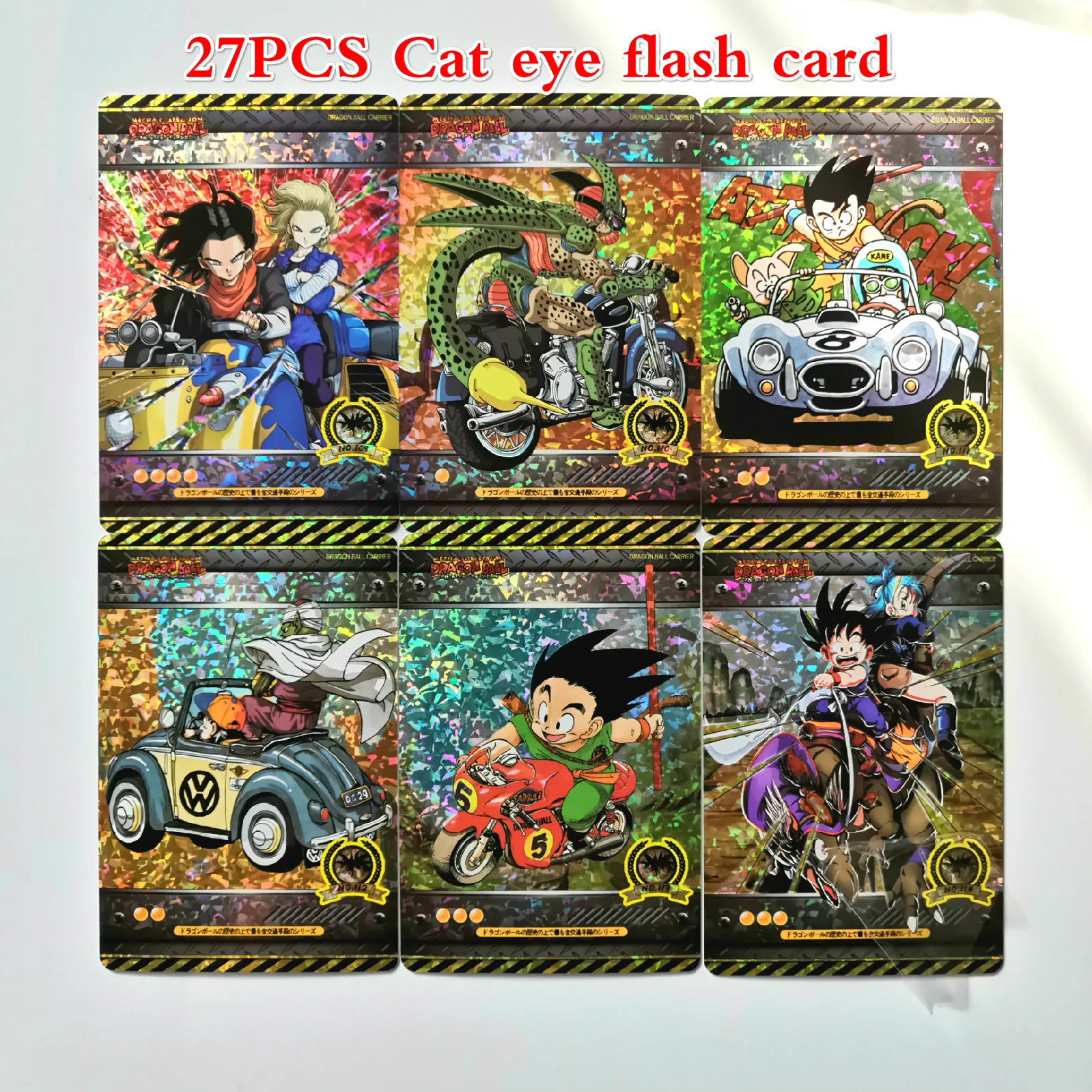 27 шт./компл. супер Dragon Ball Z автомобиль шестая бомба герои битва карта ультра инстинкт Гоку Вегета игровая коллекция карт - Цвет: 27pcs Cat eye flash