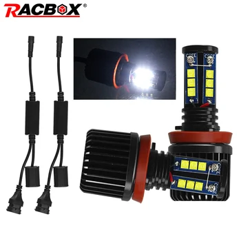 

Racbox H8 120W LED Angel Eyes Halo Ring two-sided Excellent LED Chips 6000K White Canbus For BMW E82 E87 128i Car Headlamps