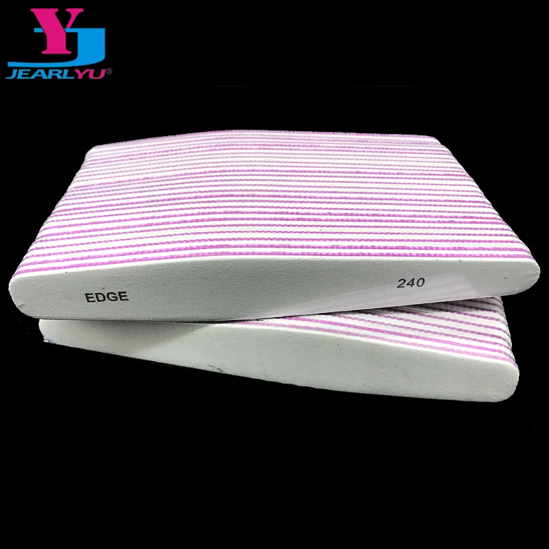 100Pcs/lot Professional Nail File Lima Unhas Grit 240/240 Washable Manicure Pedicure Tool Nagelvijl Sandpaper Makeup Nail Buffer | Красота и