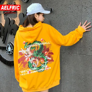 

Aelfric Dragon Letter Printed Women Hooded Sweatshirts Harajuku Streetwear Pullovers 2019 Hip Hop Fashion Casual Cotton Hoodies