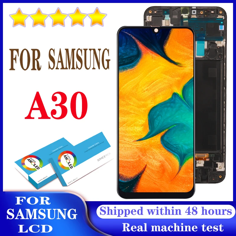 ЖК-дисплей 6 4 дюйма Super AMOLED для SAMSUNG Galaxy A30 A305/DS A305F A305FD A305A сенсорный экран с
