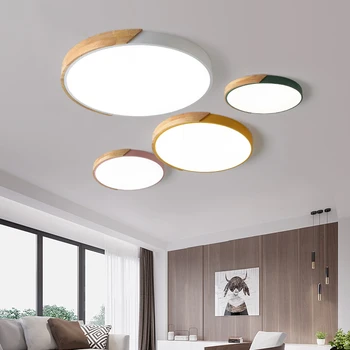 

lyustra lampa Nordic Oak App Dimmable Led Ceiling Lights Living Room Round Multicolor Alloy Led Ceiling Lamp Bedroom