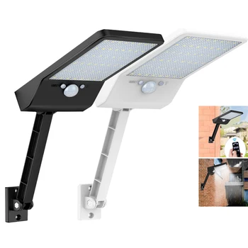 

Newest Solar Light Ip65 Waterproof Outdoor Wall Black White remote control rotate bracket solar street light