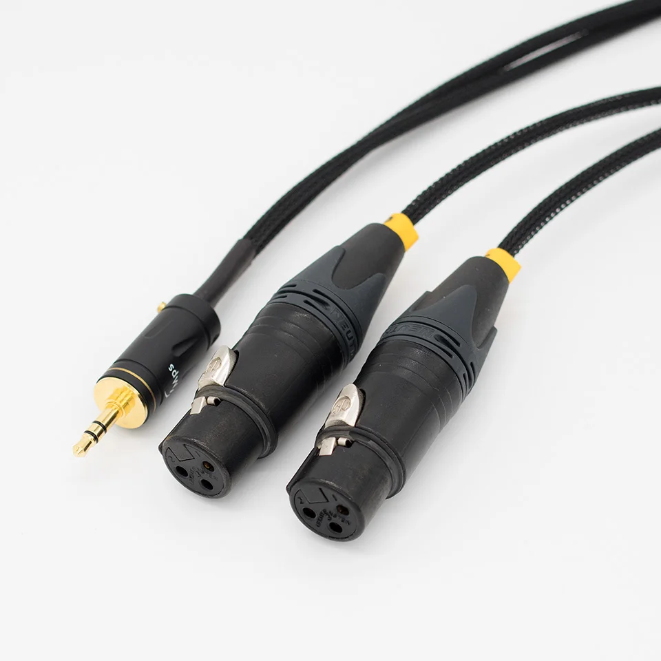 

HIFI 3pin 2 XLR Female to 3.5mm 1/8'' TRS Male Plug Stereo Audio Cable Adapter Using mogami 2944 neutrik plug