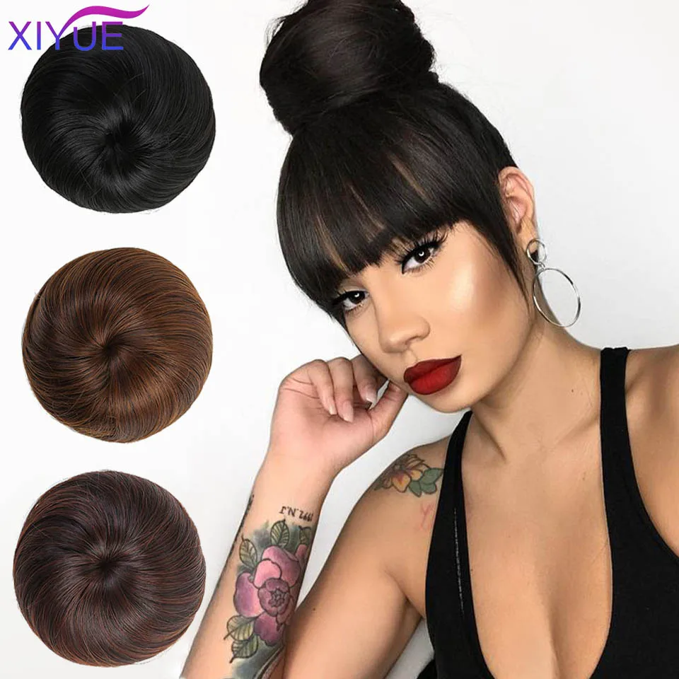 Flash Sale Roller-Hairpieces Chignon Bun-Hair Synthetic-Donut Elastic Blonde Donut-Roller Multiple-Colour Vy8N66bLB