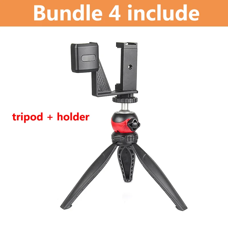 tripod w holder Набор держателей для телефона EACHSHOT для DJI OSMO Pocket с 1/4 винтовым отверстием и холодной обувью, чтобы включить аксессуары крепления - Цвет: tripod w holder