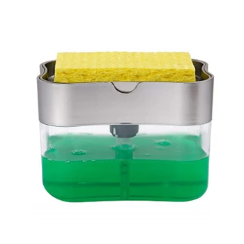 

Press Liquid Soap Dispenser Automatic Press Dishwashing Detergent Sponge Brush Soap Dispenser Dish Washing Liquid Soap Dispenser