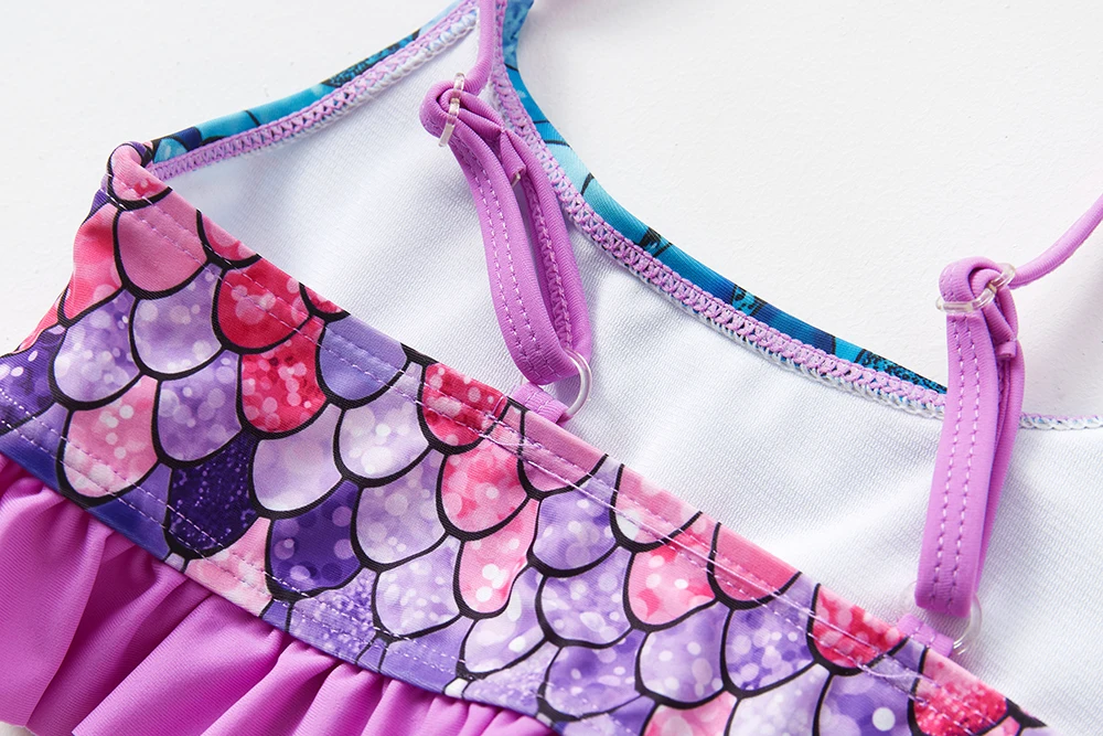 Children Swimsuit 2~12Y Girls Swimwear Two pieces Fish Scale Kids Bikini set Swimming outfit for Girls