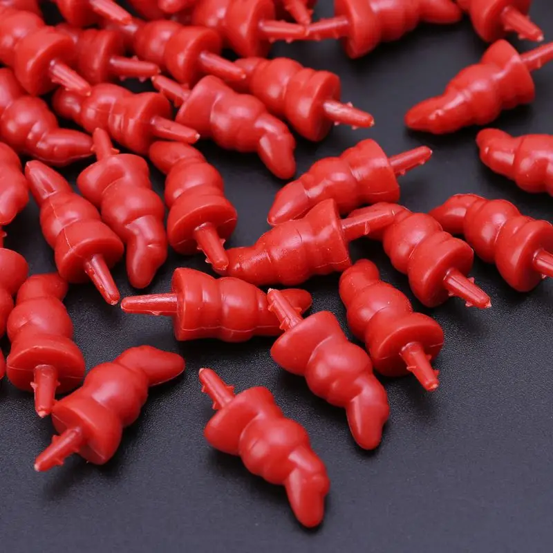 50pcs 12x23mm Plastic DIY Santa Claus Snowman Nose for Handmade Craft Children Kids Toy Christmas Decor