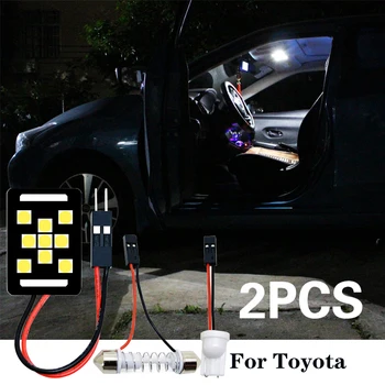 

2pcs LED Panel Light T10 W5W Festoon 28mm 31mm 36mm 39mm 41mm C5W For toyota corolla chr rav4 hilux t25 land fj wish camry prius