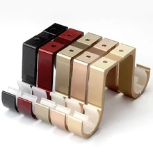 Aluminum Alloy Double Curtain Rod Top Brackets Telescoping Modern Roman Rod Double Top Code Support Base Shelf Curtain Hooks