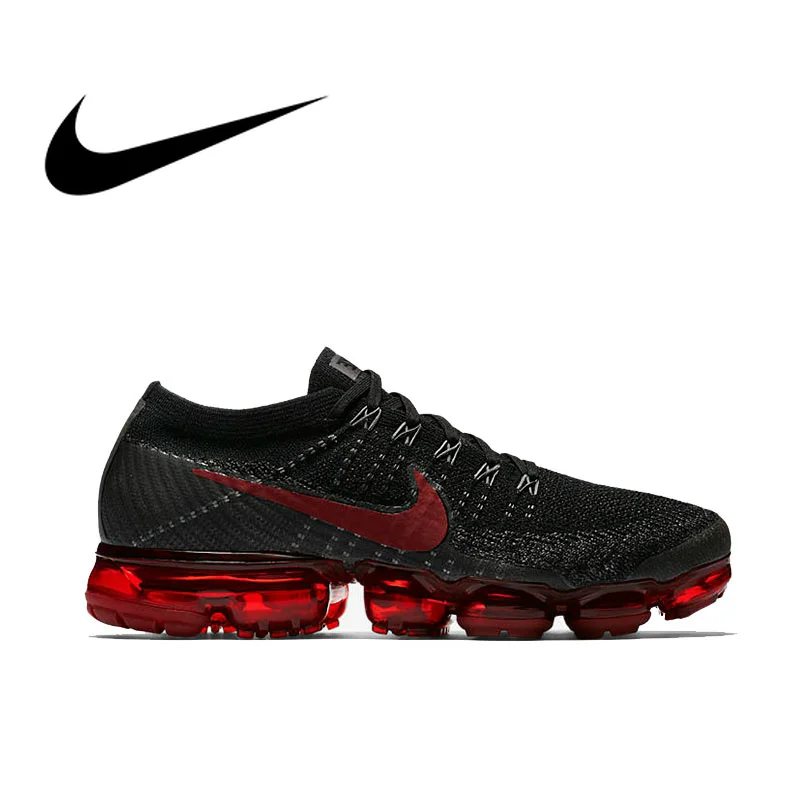 Pаспродажа Оригинальные дышащие мужские кроссовки для бега от Nike Air VaporMax Be True Flyknit, уличные спортивные удобные прочные беговые кроссовки