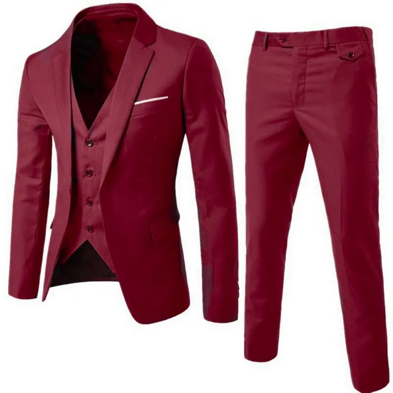 red style2 MJARTORIA, роскошный мужской костюм, приталенные блейзеры для мужчин, деловой костюм, официальная вечеринка, повседневная одежда, костюмы(пиджак+ брюки - Color: red style2