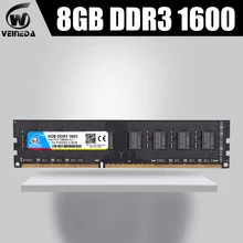 Оперативная память VEINEDA DDR3, 4 ГБ, 8 ГБ, оперативная память ddr3, 1333 МГц, 1600 МГц, подходит для всех настольных PC3-12800 Intel, совместимых с 1066 МГц, Новинка