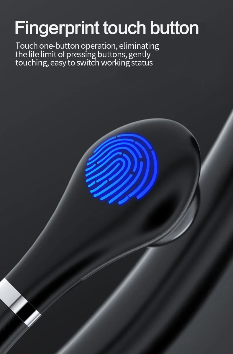 Беспроводная bluetooth-гарнитура Touch 5,0, супер долгий режим ожидания, водонепроницаемая, голосовое управление, Спортивная гарнитура, Ушная подвесная, универсальная, Lakukom