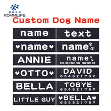 PCS 2 PU Personalizado Dog Tag Nome Do Cão Personalizado K9 Harness Dog Collar Dog Tag Personalizado Etiqueta autocolante Pet Harness Dog Tag Nome