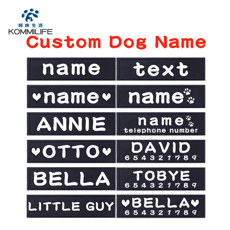 Velcro name tags for dog harness Clearance