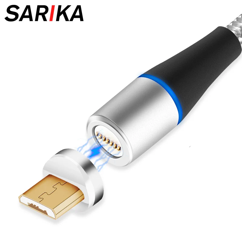 Sarika S06 Магнитный зарядный кабель Micro USB кабель для samsung Xiaomi huawei все Android мобильный телефон Быстрая зарядка магнит Microusb